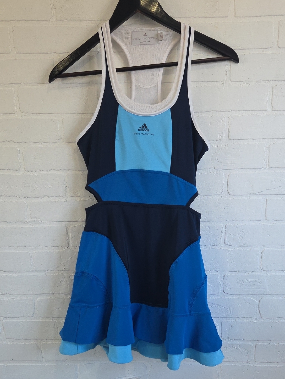 Adidas by Stella McCartney Navy and Light Blue Colorblock Tennis Dress